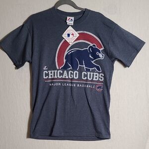 Majestic NWT Chicago Cubs Dark Blue Tee Size Medium